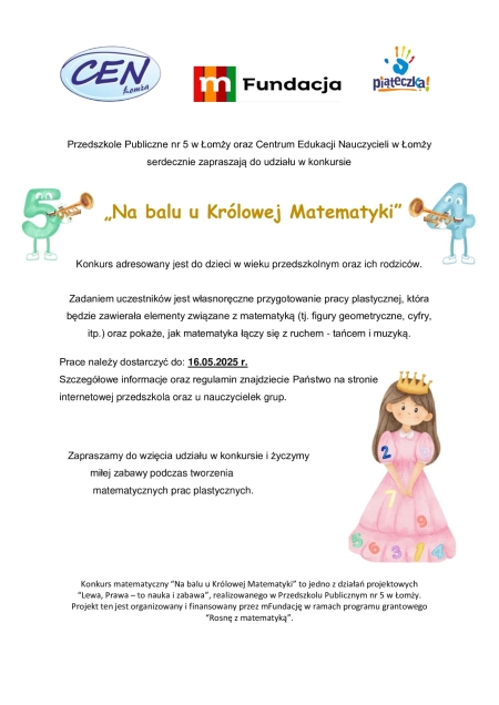 Konkurs ''Na balu u Królowej Matematyki”