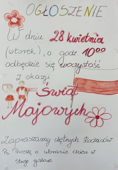 Uroczystość z okazji Świąt Majowych